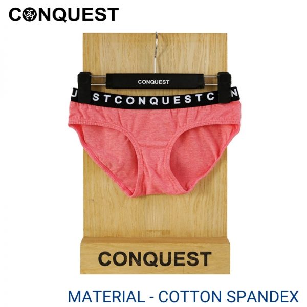 Panties For Women CONQUEST WOMEN COTTON SPANDEX MINI (3 pcs pack) Pink Colour Front View