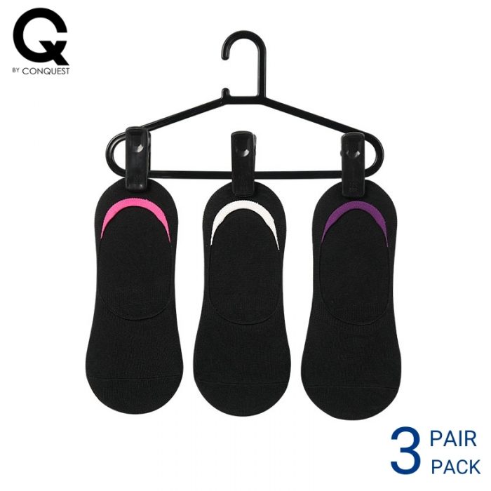 CQ by CONQUEST SPORT SOCKS (3 pairs pack) Made Of Cotton Spandex and Half Terry