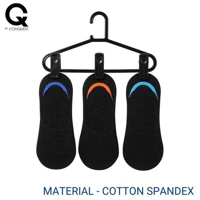 CQ by CONQUEST Men and Women's sport socks (3 pairs pack) Made Of Cotton Spandex and Half Terry