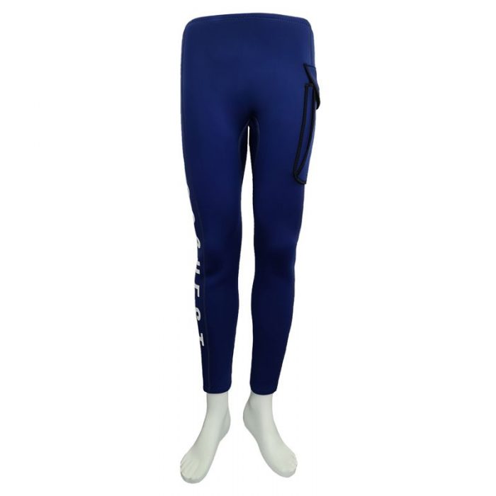 CONQUEST MEN 3MM DIVING WETSUIT BOTTOM IN BLUE WITH SIDE POCKET