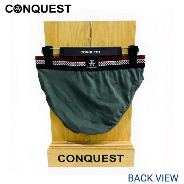 CONQUEST MEN MINI EXTRA SIZE UNDERWEAR ARMY GREEN (3 pcs pack）