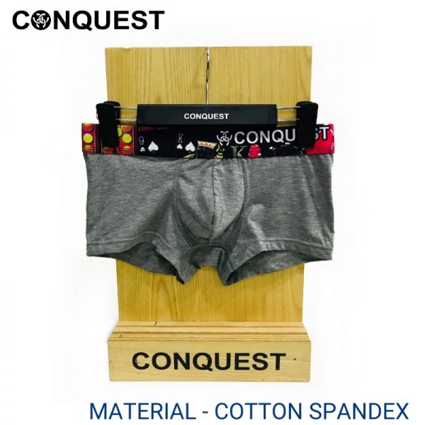 CONQUEST MEN SHORTY EXTRA SIZE UNDERWEAR GREY (2 pcs pack)