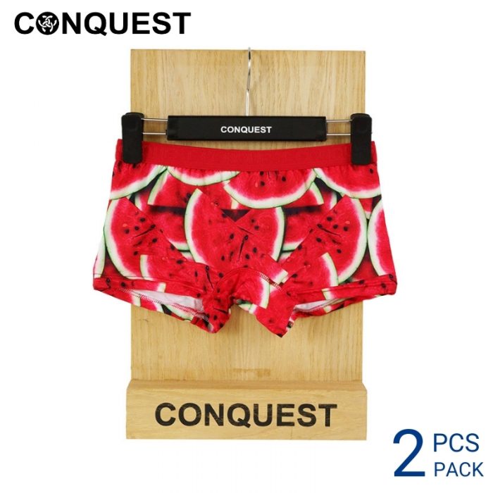 Women Underwear Malaysia CONQUEST WOMEN DRI-FIT SHORTY (2 pcs pack) Red Watermelon Design