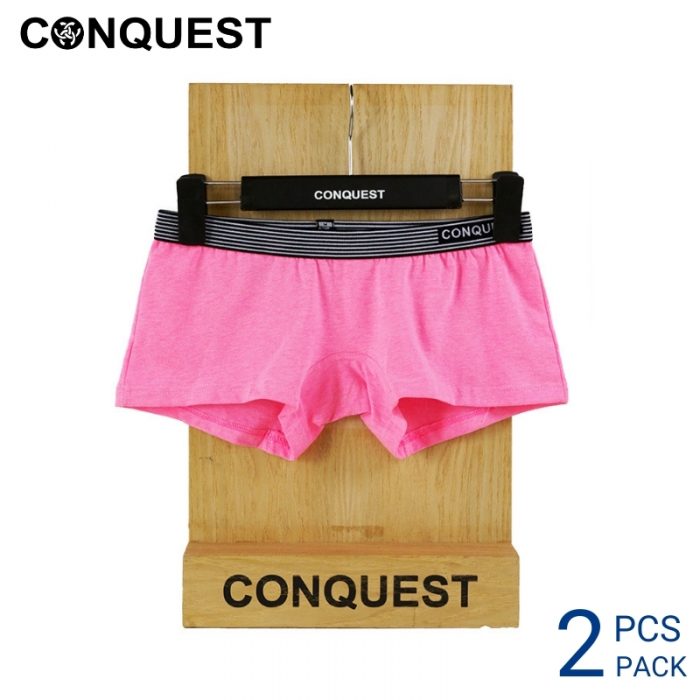 Undergarments For Women CONQUEST WOMEN BOYSHORT (2 pcs pack) Pink Colour Front View
