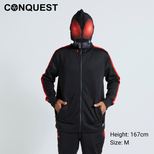 CONQUEST Men LONG SLEEVE BLACK Microfiber Mask Jacket Gen 4.0