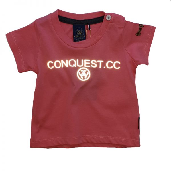 BABY T SHIRT IN PINK CONQUEST TODDLER REFLECTIVE LOGO TEE