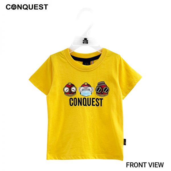 BABY T SHIRT IN YELLOW CONQUEST TODDLER BABY MOCO TEE