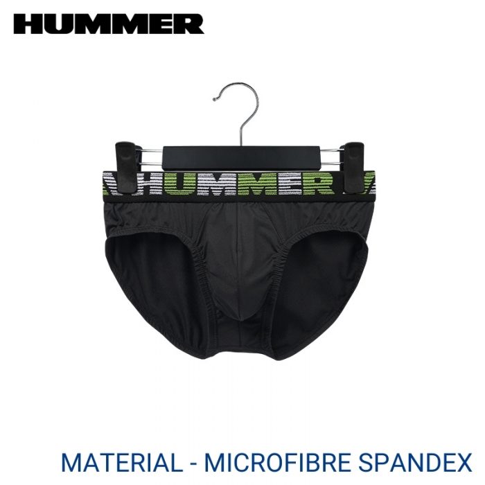 Hummer Underwear HUMMER MEN UNDERWEAR MINI EXTRA SIZE (3 pcs pack) BLACK 38MM ELASTIC WAISTBAND MICROFIBRE SPANDEX