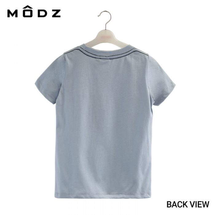 Online Kids Outfits And Clothes Malaysia MODZ KIDS CO GRAPHIC TEE Grey Blue Colour Back View