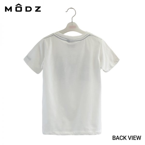 Online Kids Outfits And Clothes Malaysia MODZ KIDS TEAM TEE White Colour Back View