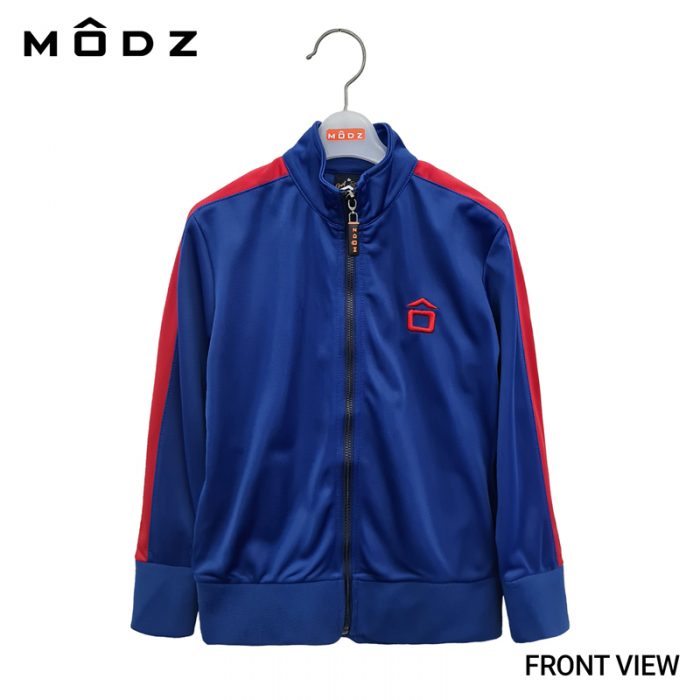 Kids Long Sleeve Jacket MODZ KIDS SIDE LINE JACKET in Blue Front View