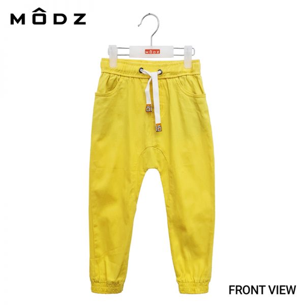 MODZ KIDS LONG JOGGER PANTS for Men in Yellow Front View