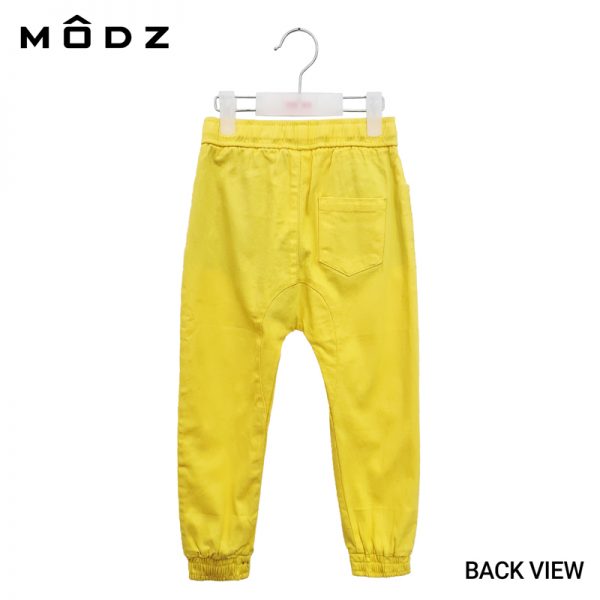MODZ KIDS LONG JOGGER PANTS for Men in Yellow Back View