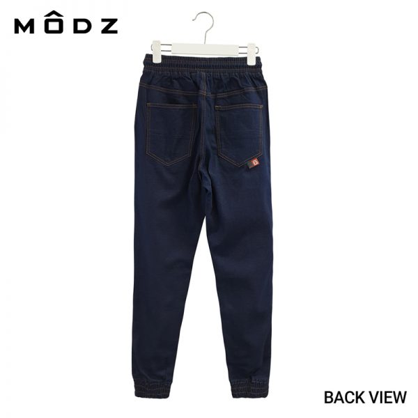 MODZ MENS JEANS LONG JOGGER PANTS for Men in Black Back View