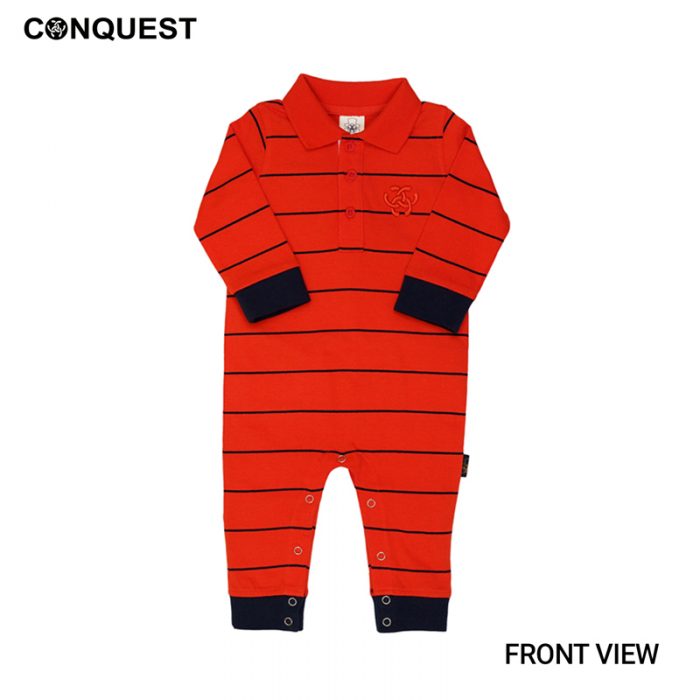 Baby Boy Rompers Malaysia CONQUEST BABY ROMPER In Red Front View