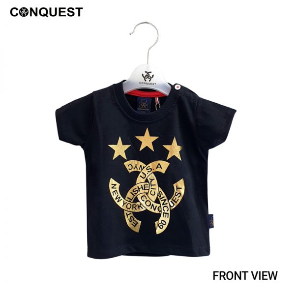 BABY T SHIRT IN BLACK CONQUEST TODDLER BOY CONQUEST TEE