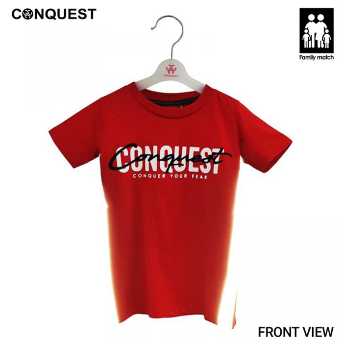 CONQUEST NASCAR T SHIRT FOR KIDS RED REFLECTIVE TEE