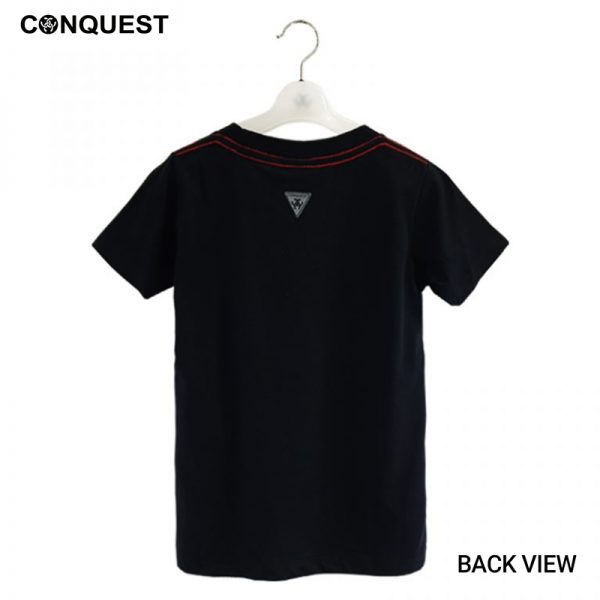 Online Kids Outfits And Clothes Malaysia CONQUEST KIDS MOCO EMOJI TEE Black Colour Back View