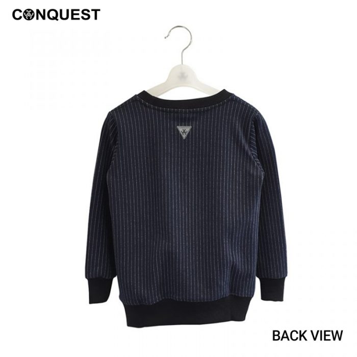 Kids Long Sleeve T-Shirts CONQUEST KIDS SWEATER Navy Colour Back View
