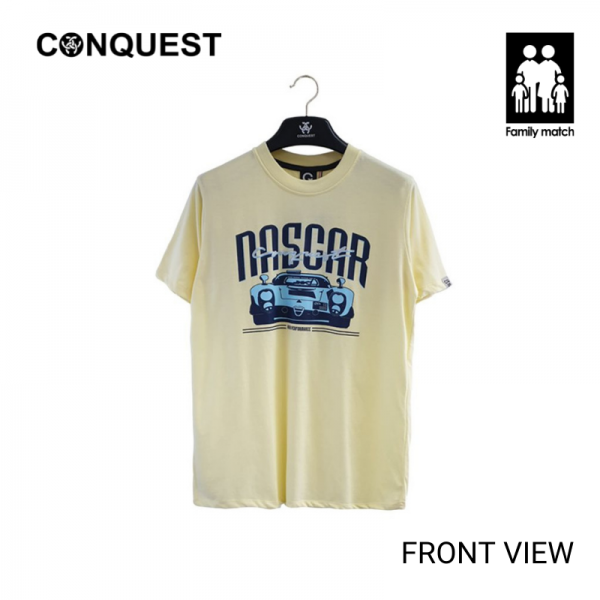 Nascar T-Shirt CONQUEST MEN NASCAR HP TEE YELLOW FRONT VIEW