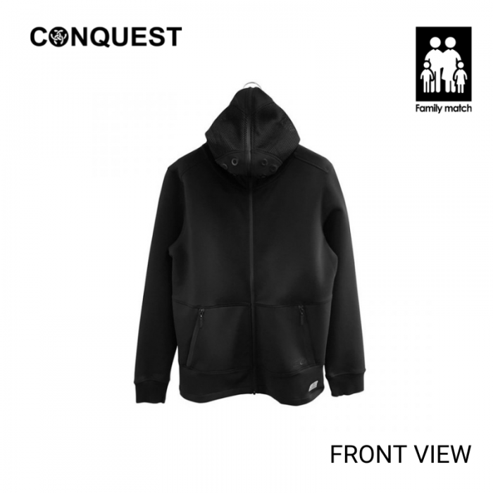 CONQUEST HOODED MEN'S LONG SLEEVE MASK JACKET 2.0 IN Black