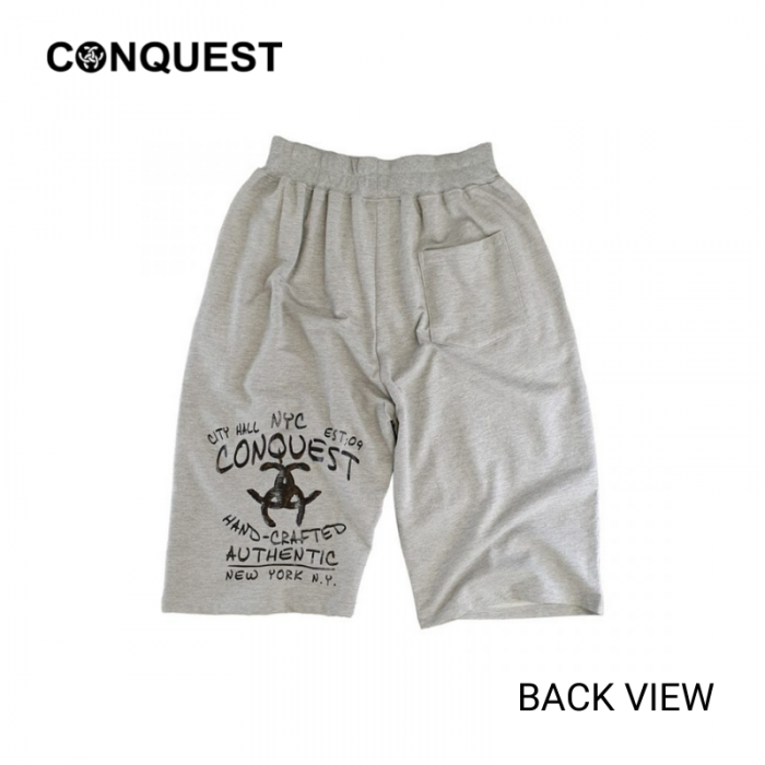 Short Pants For Men CONQUEST MEN OVERSIZE SHORT PANT In Light Melange Front View