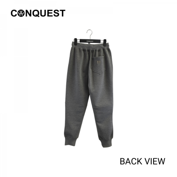 CONQUEST MEN LONG JOGGER PANTS 1.0 for Men in Dark Melange Back View