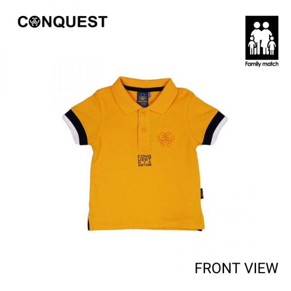 BABY POLO SHIRT IN YELLOW CONQUEST TODDLER NYC POLO TEE