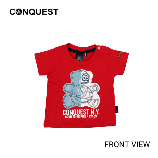 BABY T SHIRT IN RED CONQUEST TODDLER CONQUEST NY TEE