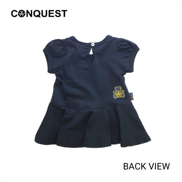 CONQUEST LOGO BABY DRESS IN BLACK