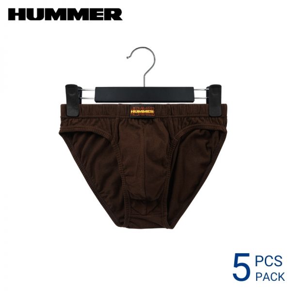 Hummer Underwear HUMMER MEN MINI (5 pcs pack) BROWN 25MM COVERED WAISTBAND COTTON