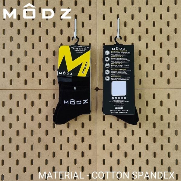 MODZ Men and Women's Sport Socks in Black (1 pair pack) ANKLE LENGTH COTTON SPANDEX