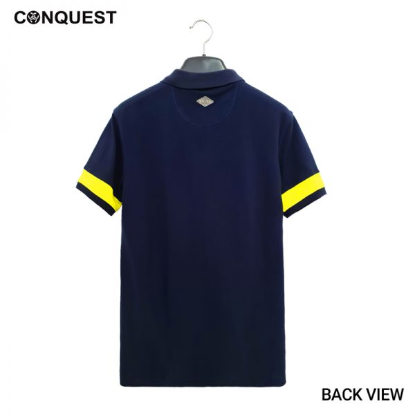 Polo Shirt For Men Malaysia CONQUEST MEN POLO TEE In Navy Back View