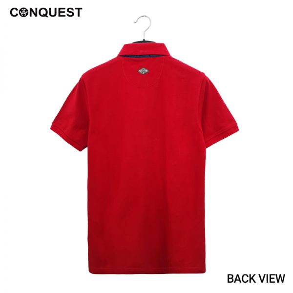Polo Shirt For Men Malaysia CONQUEST MEN NYC 09 EM SPORT POLO TEE In Red Back View