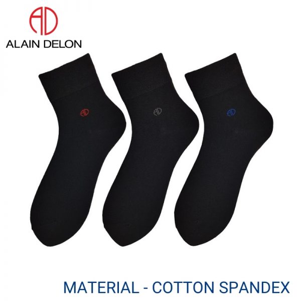 Men Sport Socks ALAIN DELON CASUAL SOCKS (3 pairs pack) RED, WHITE AND BLUE HALF LENGTH COTTON SPANDEX