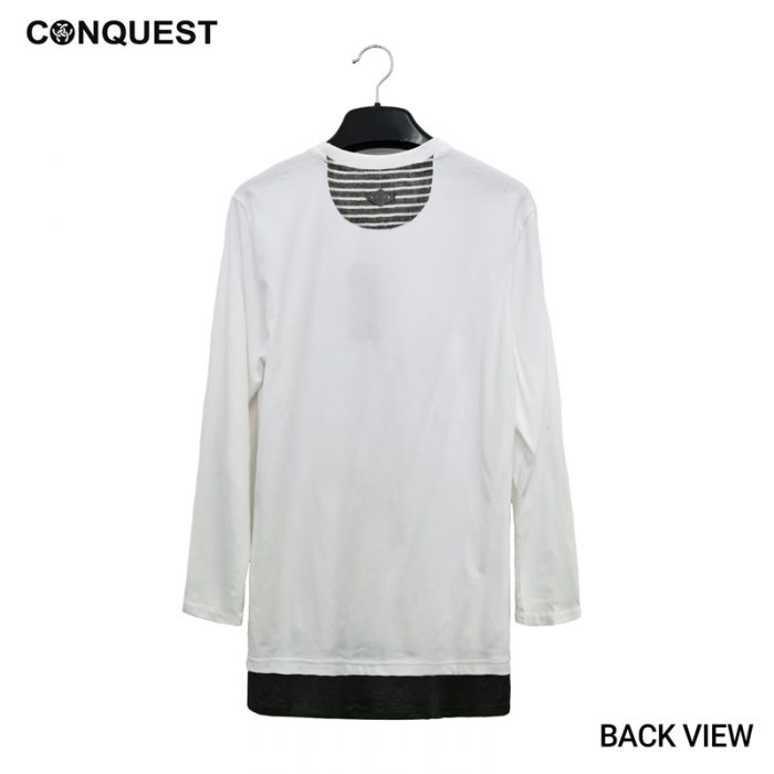 Men Long Sleeve T Shirt Malaysia CONQUEST MEN LAS VEGAS KING LONG SLEEVE TEE In White Back View