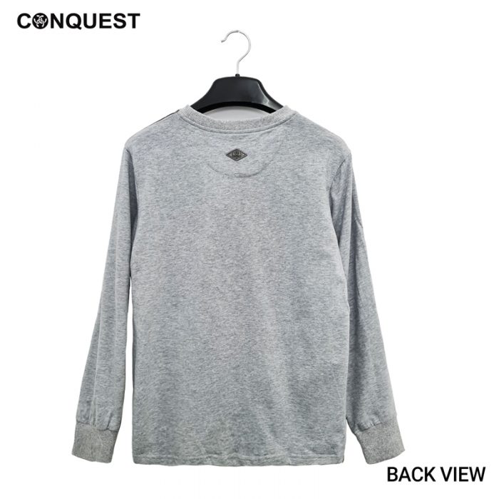 Men Long Sleeve T Shirt Malaysia CONQUEST MEN CAMOUFLAGE LONG SLEEVE TEE In Camo Melange Back View