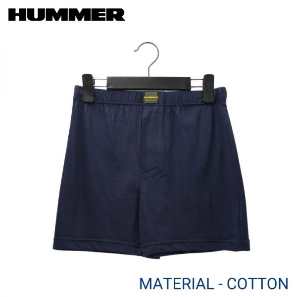 Hummer Boxer HUMMER MEN BOXER EXTRA SIZE (2 pcs pack) DARK BLUE 30MM COVERED WAISTBAND COTTON
