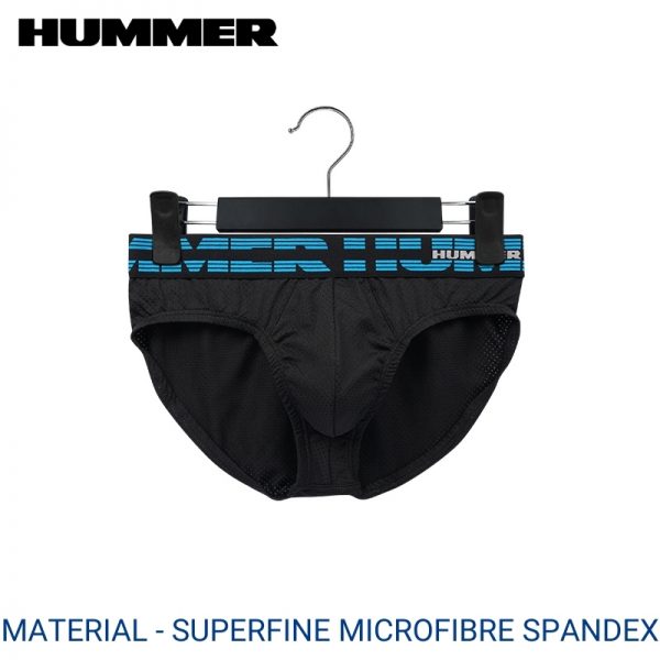 Hummer Underwear HUMMER MEN MINI EXTRA SIZE (3 pcs pack) BLACK 38MM ELASTIC WAISTBAND SUPERFINE MICROFIBRE SPANDEX