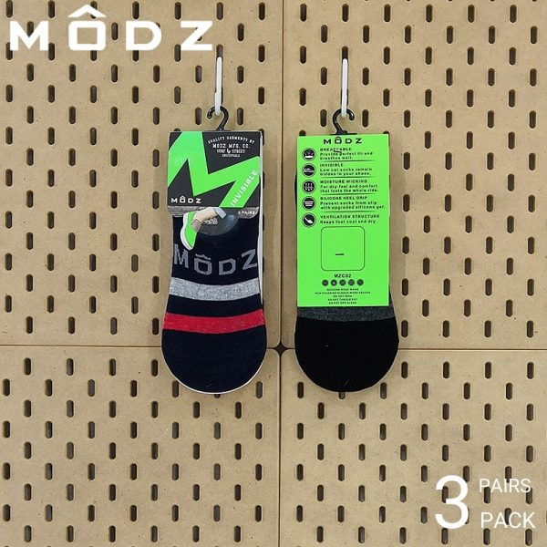Men Sport Socks MODZ MEN CASUAL SOCKS (3 pairs pack) ASSORTED COLOUR BOAT LENGTH COTTON SPANDEX