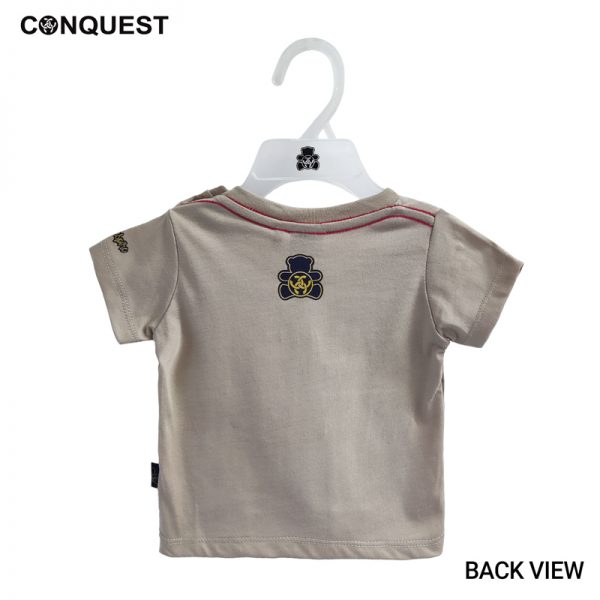 BABY T SHIRT CONQUEST BABY MOCO TEE in dark khakis