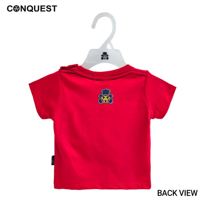 BABY T SHIRT CONQUEST BABY LOGO TEE IN RED Back View