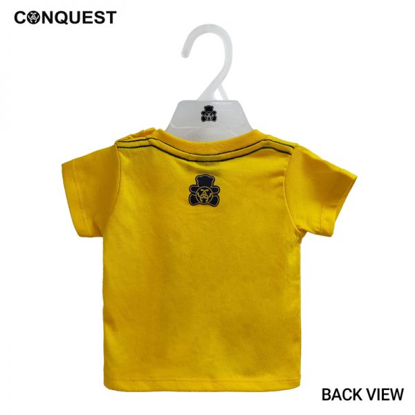 BABY T SHIRT CONQUEST BABY LOGO TEE IN Yellow Back View