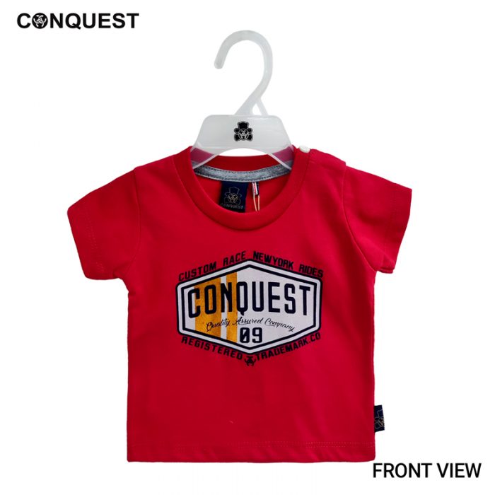 Nascar T-Shirt CONQUEST BABY CUSTOM RACE NY TEE RED FRONT VIEW