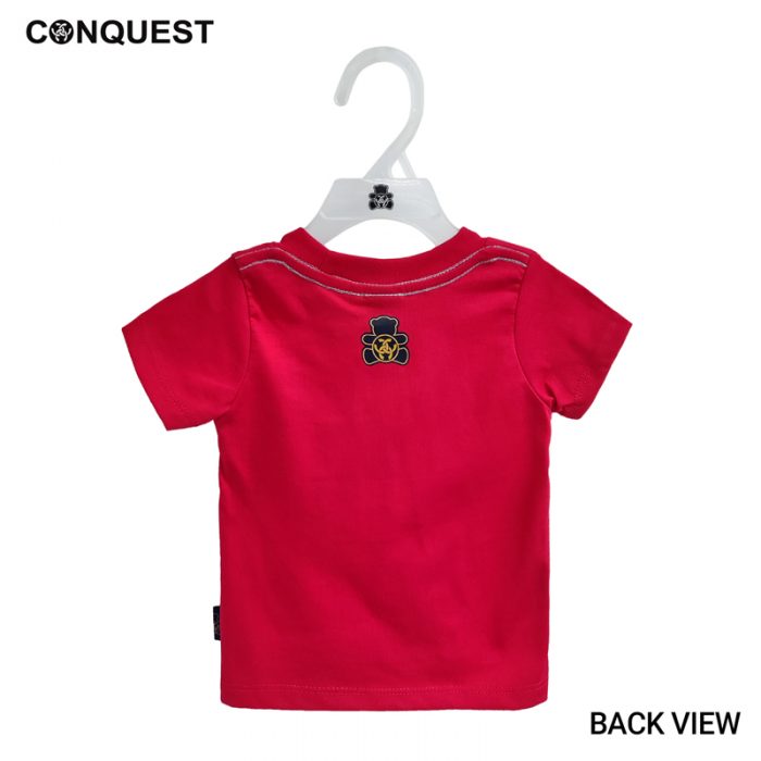 BABY T SHIRT CONQUEST TODDLER MOCO HEAD TEE IN RED
