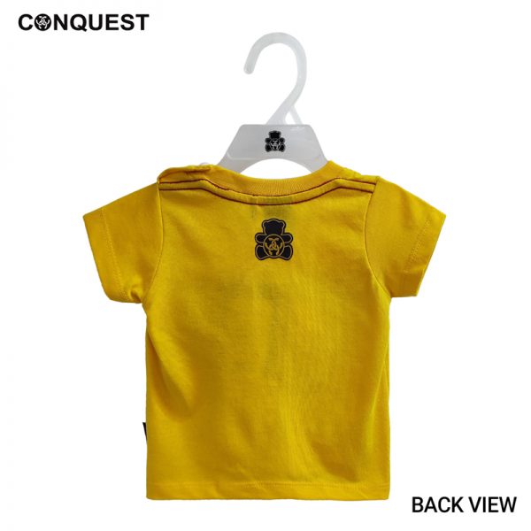 Baby T Shirt CONQUEST BABY NY MOTOR SPORTS TEE In Yellow Back View
