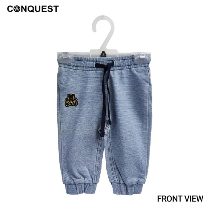 Baby Pants CONQUEST BABY BASIC JEANS JOGGER PANT Indigol Colour Front View
