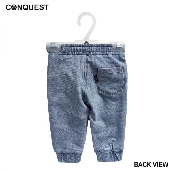 Baby Pants CONQUEST BABY BASIC JEANS JOGGER PANT Indigol Colour Back View