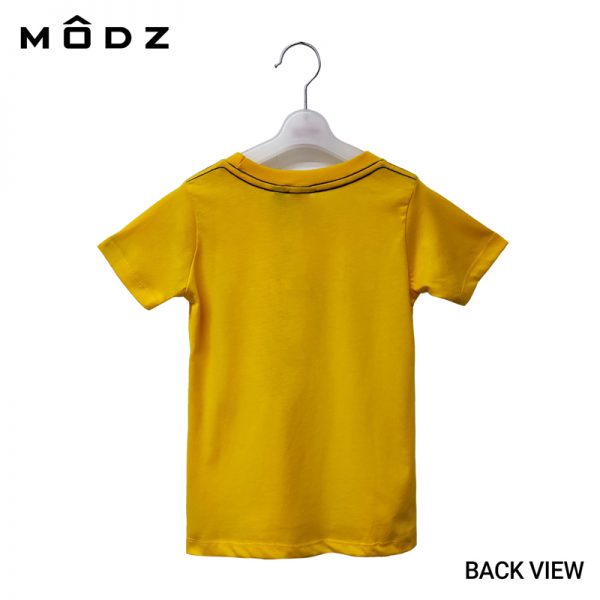 Online Kids Outfits And Clothes Malaysia MODZ KIDS 75 LOGO TEE Yellow Colour Back View