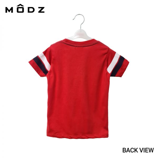 Online Kids Outfits And Clothes Malaysia MODZ KIDS UNSTOPPABLE TEE Red Colour Back View